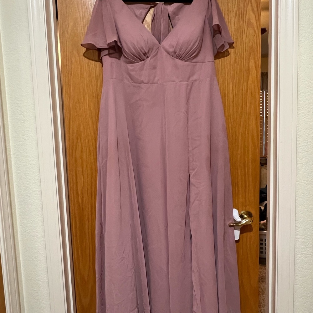 Azazie Mauve Maxi Dress
